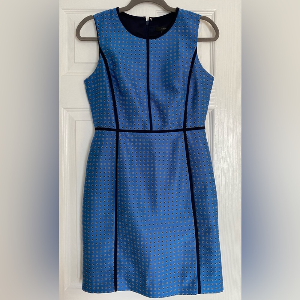 EUC J. Crew Blue Sheath Dress